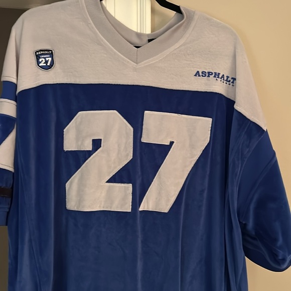 Asphalt Legend Men’s Blue and Grey Sports Jersey Size XL - Picture 2 of 13